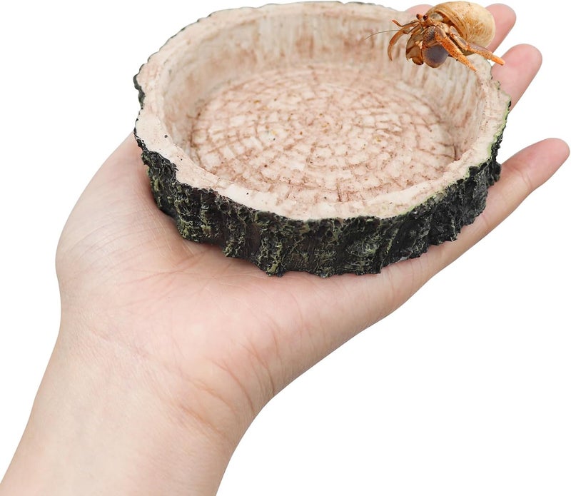 Neeenn 3 Pack Reptile Water Dish Food Bowls, Hermit Crab Food Dish with Feeding Tongs, Bearded Dragon Water Bowl, Suitable for Hermit Crab Lizard Gecko Tortoise Turtle Frog Leopard Crested Gecko - Image 2